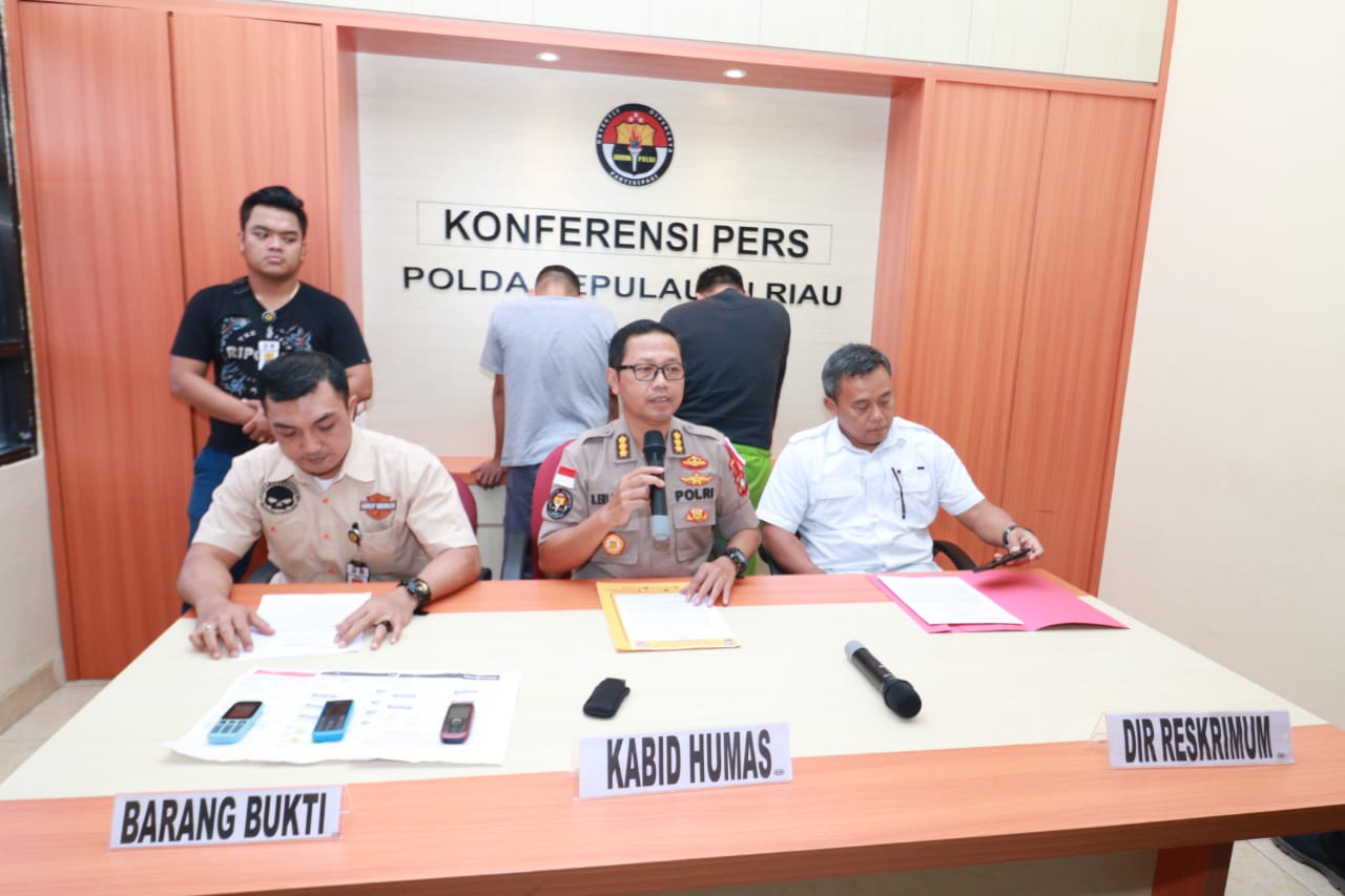 Mapolda Kepri Gelar Konferensi Pers Tindak pidana People Smugling