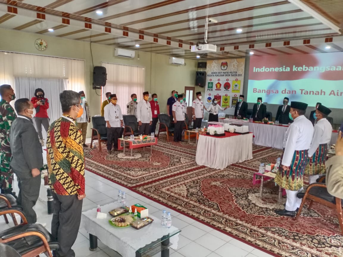 KPUD Rohil Gelar Pencabutan Nomor Urut Paslon Pilkada Rohil Tahun 2020