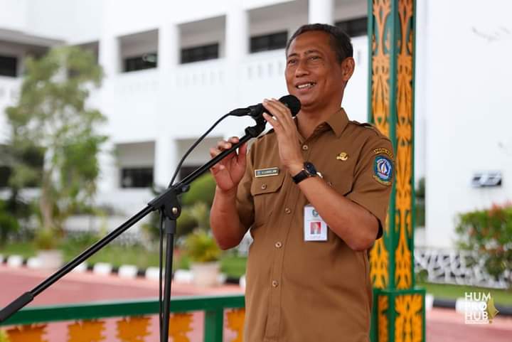 Pj Sekdaprov Ir Lamidi Pimpin Apel Pagi di Halamam Kantor Gubernur