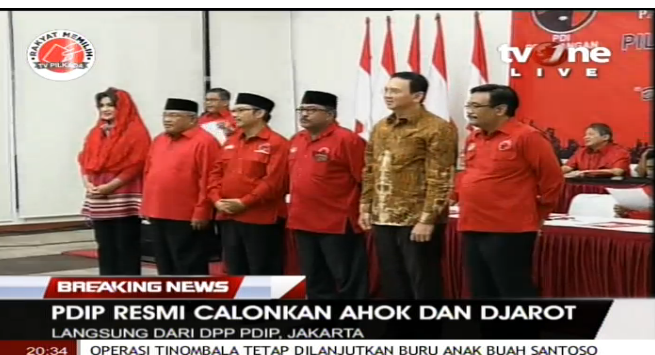 Merdeka...!!! PDIP Resmi Usung Ahok-Djarot