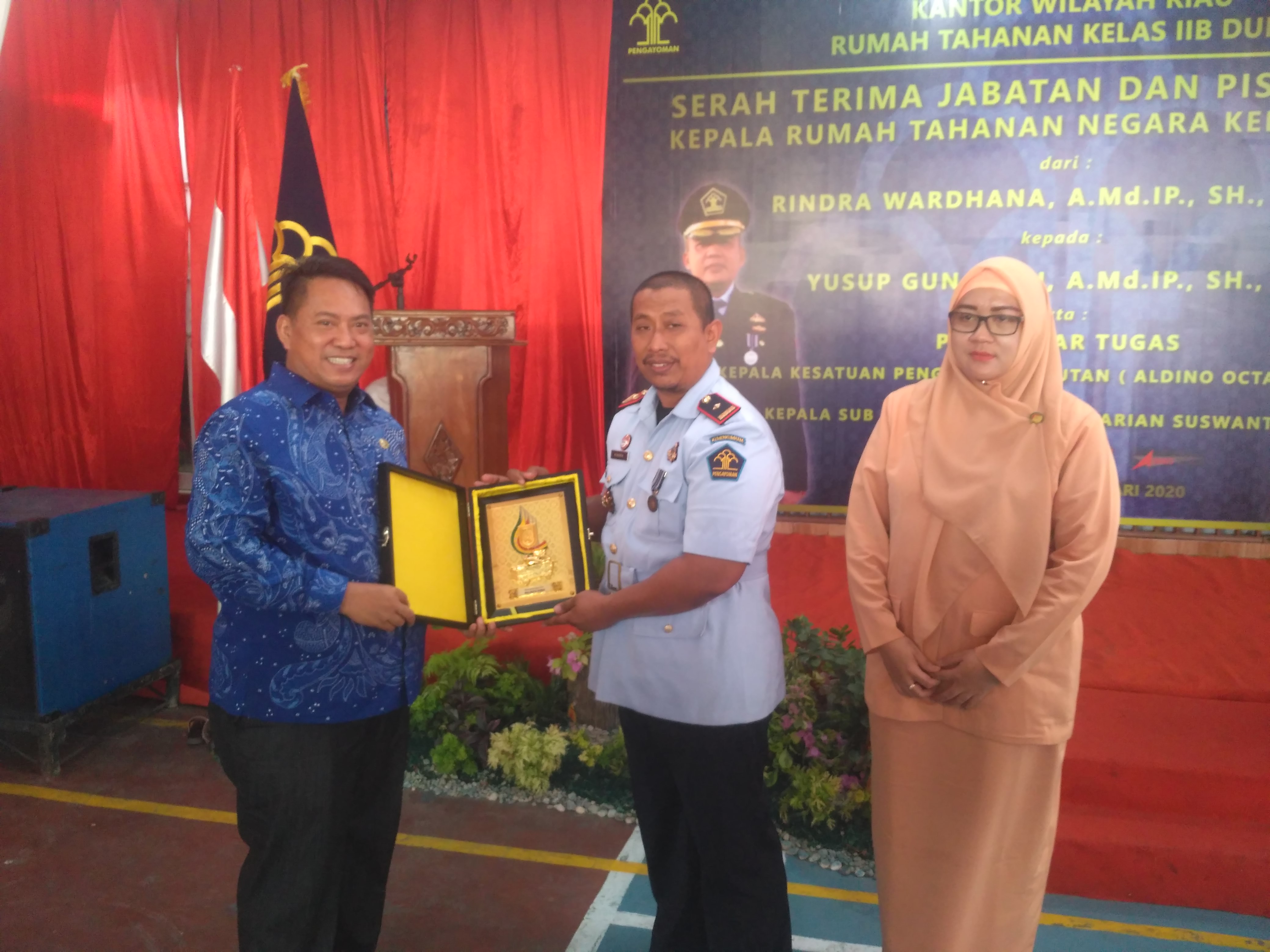 Sertijab Kepala Rutan klas IIB Dumai Serta Tiga Pejabat Lainnya