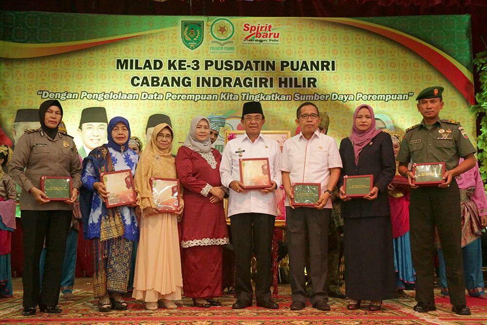 Bupati Wardan Turut Rayakan Milad Pusdatin Puanri Cabang Inhil Ke-3 Tahun 2017