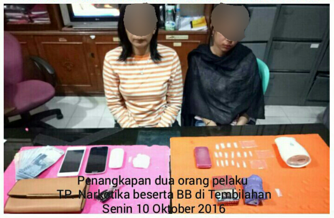 Dua Wanita di Inhil Diamankan Polisi Karena Miliki Belasan Paket Sabu