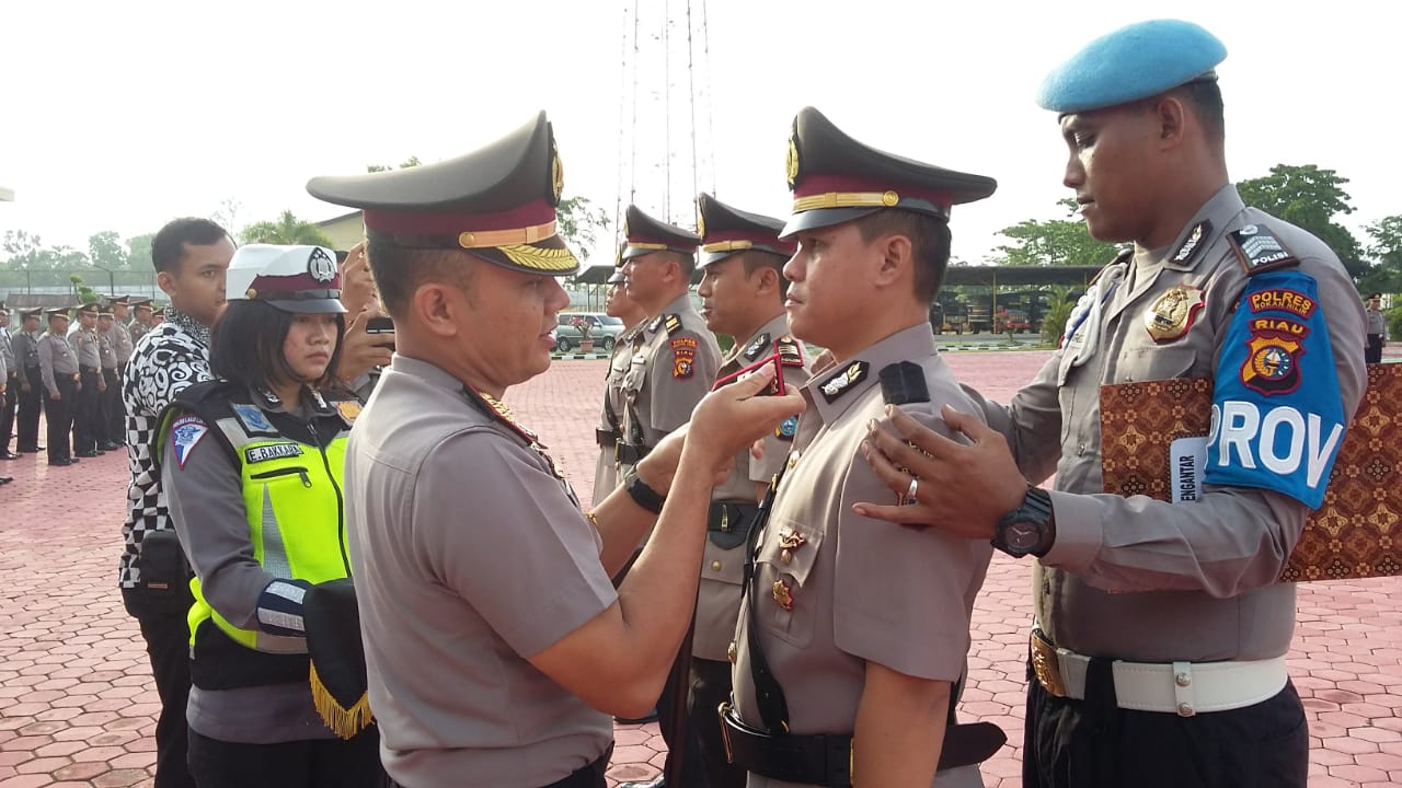 Kapolres Rohil Sertijab 3 Perwira