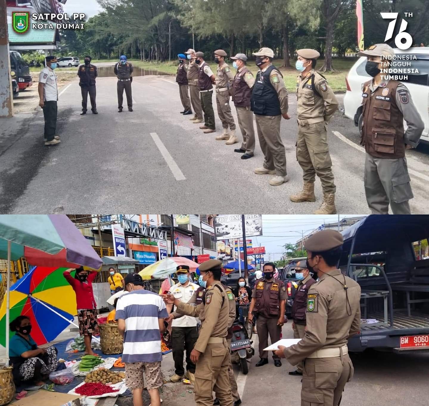 Satpol PP Dumai Gelar Monitoring Prokes