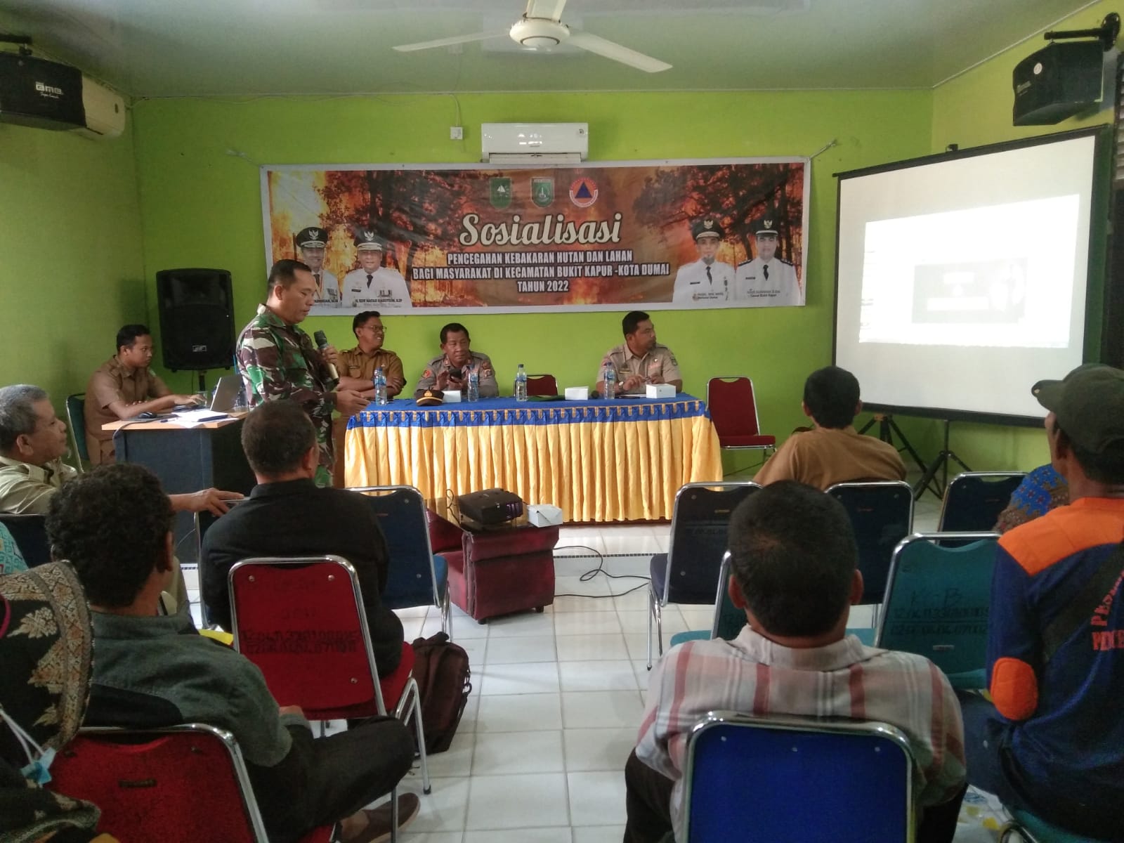 Kapten Arh M.I Daulay Hadiri Kegiatan Sosialisasi Pencegahan Karhutla
