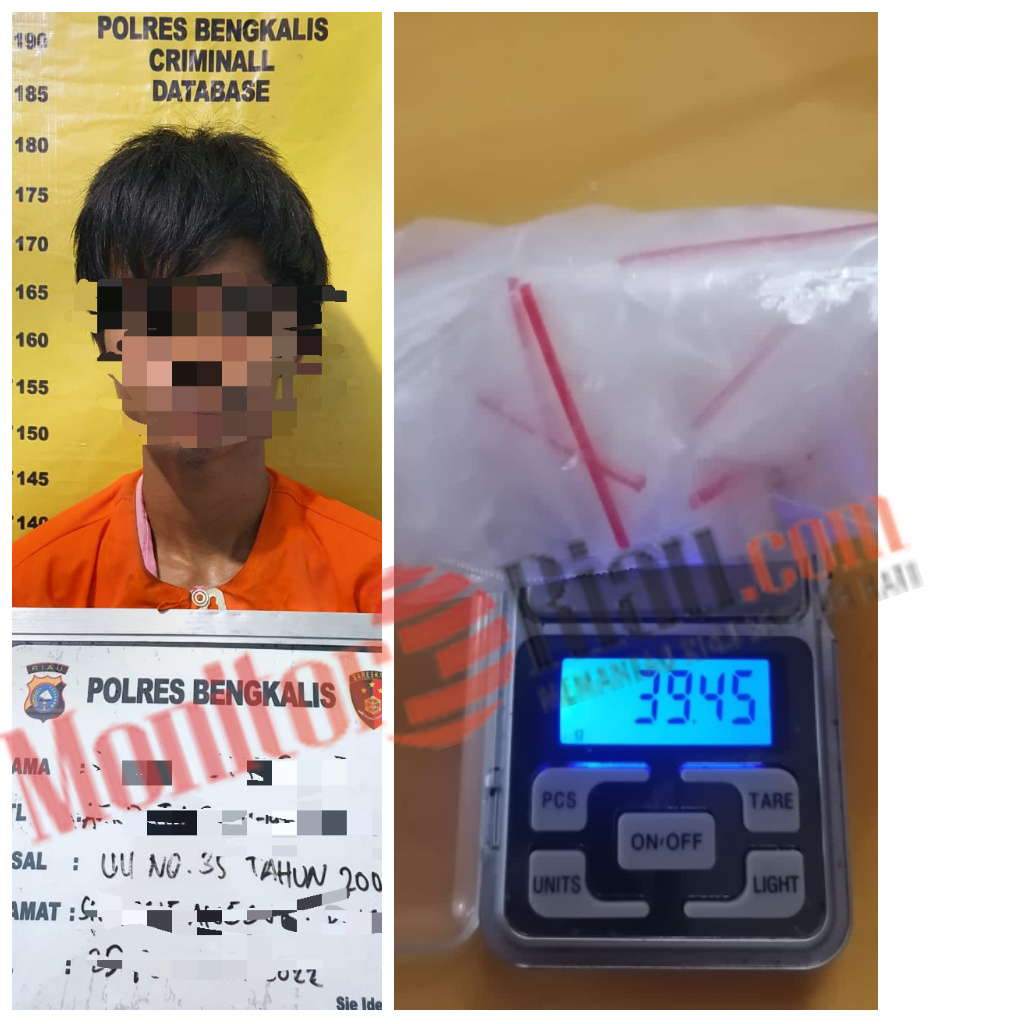Bekuk Bandar, Sabu Seberat 39,45 Gram Berhasil Diamankan Team Polres Bengkalis