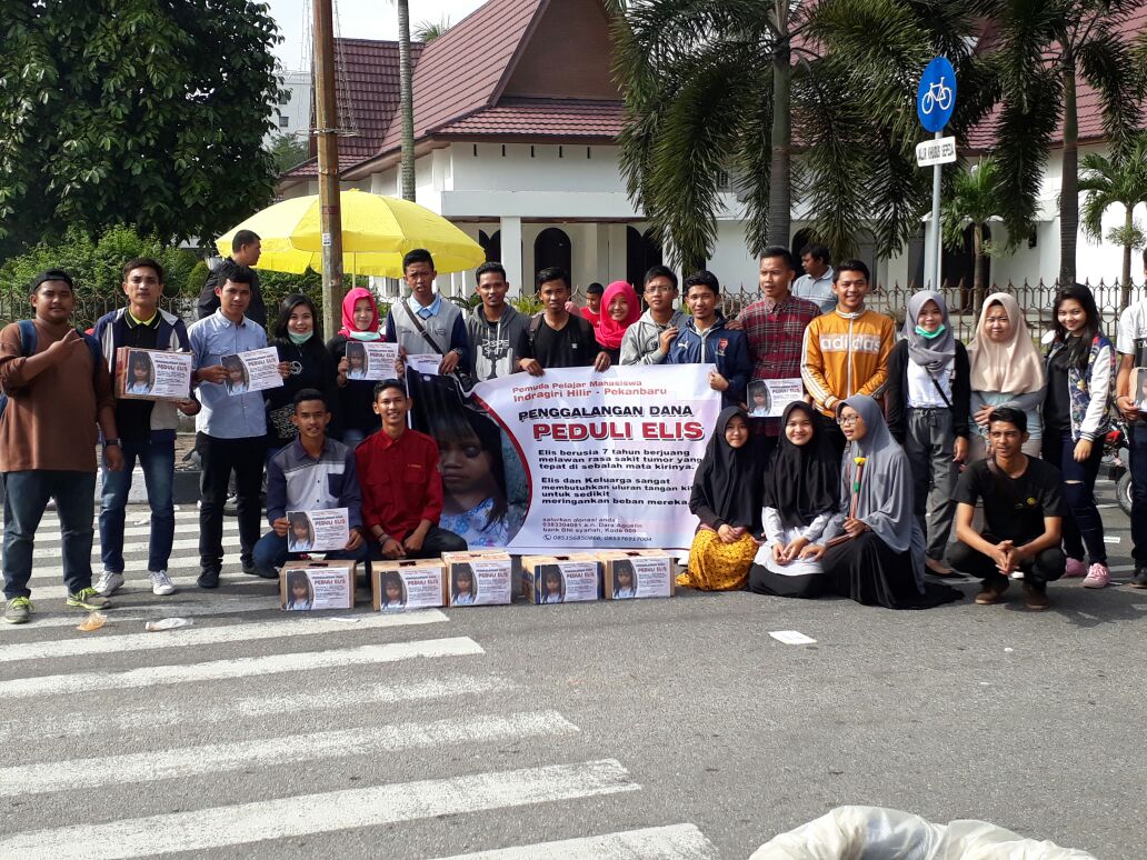Tanamkan Rasa Peduli, HIPPMIH Pekanbaru Galang Dana Untuk Elis