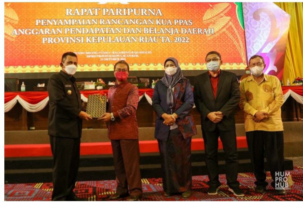 DPRD Kepri Gelar Rapat paripurna  Rancangan KUA PPAS Tahun 2022
