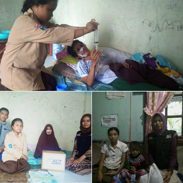 ACT Kepri Jenguk Rivaldi Pasien Leukimia dan Penderita Lainnya