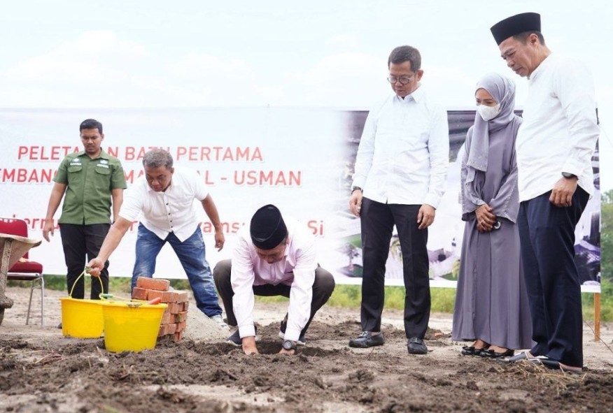 Peletakan Batu Pertama Masjid Al-Usman, Gubri: Semoga Bermanfaat Bagi Umat Muslim