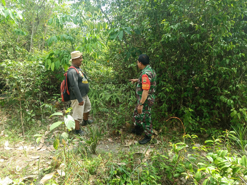 Serka Albinur Lubis Sambangi Masyarakat dan Jelaskan Bahaya Karhutla