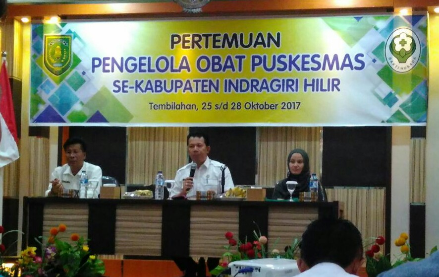 Diskes Inhil Pasilitasi Pertemuan Pengelola Obat Puskesmas
