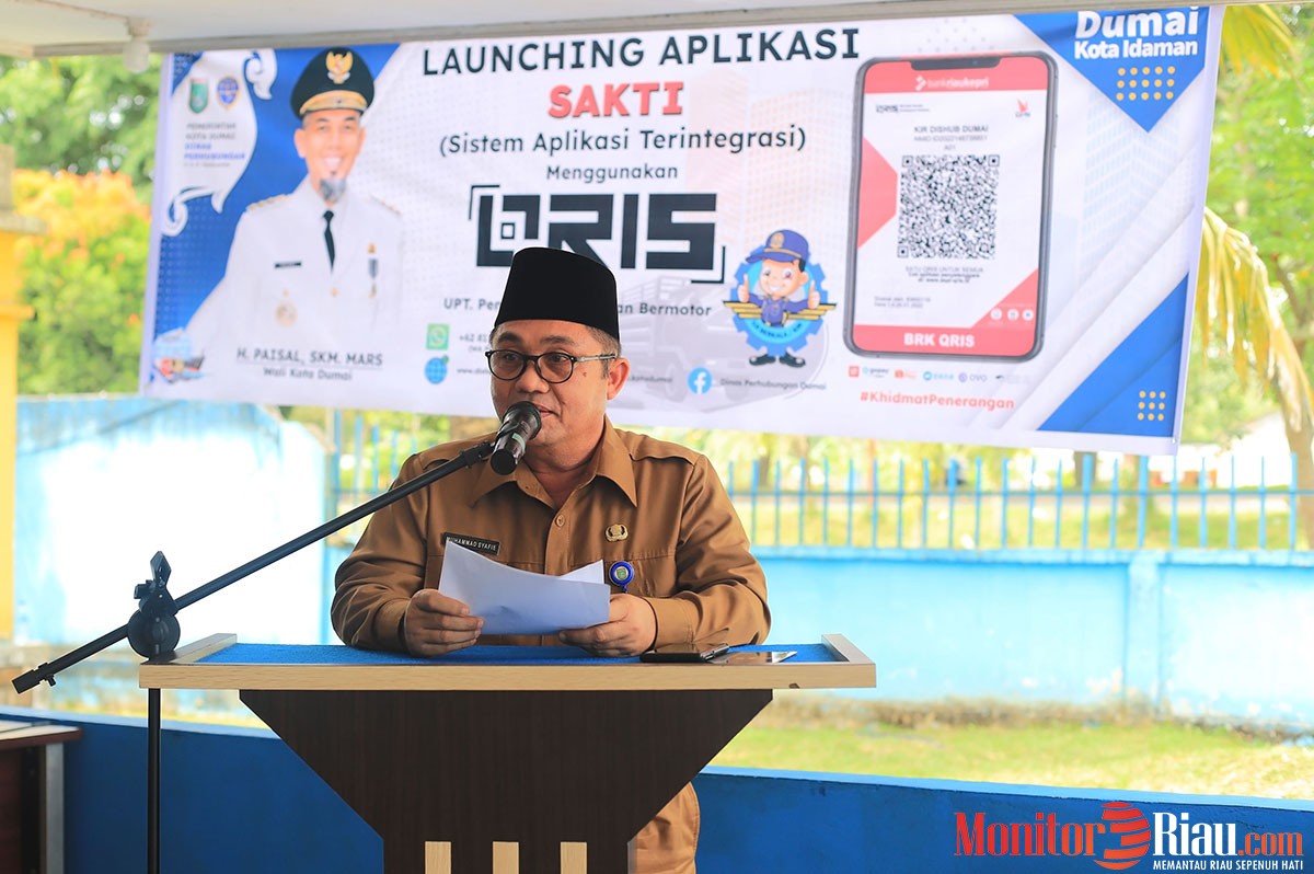 Wali Kota Resmikan SAKTI Menggunakan QRIS BRK Milik Dishub Kota Dumai