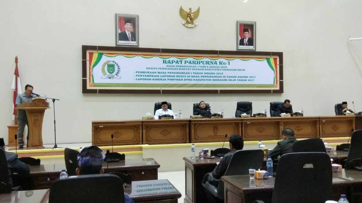 Masuki Masa Persidangan 1 Tahun Sidang 2018, DPRD Inhil Mulai Bahas 80 Ranperda