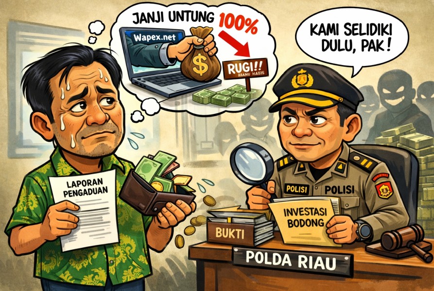 Warga Bengkalis Diduga Tertipu Investasi Copy Trading Wapex, Rugi Rp178 Juta