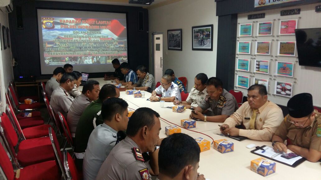 Polres Inhil Bahas Pengamanan Natal 2017 dan Tahun Baru 2018