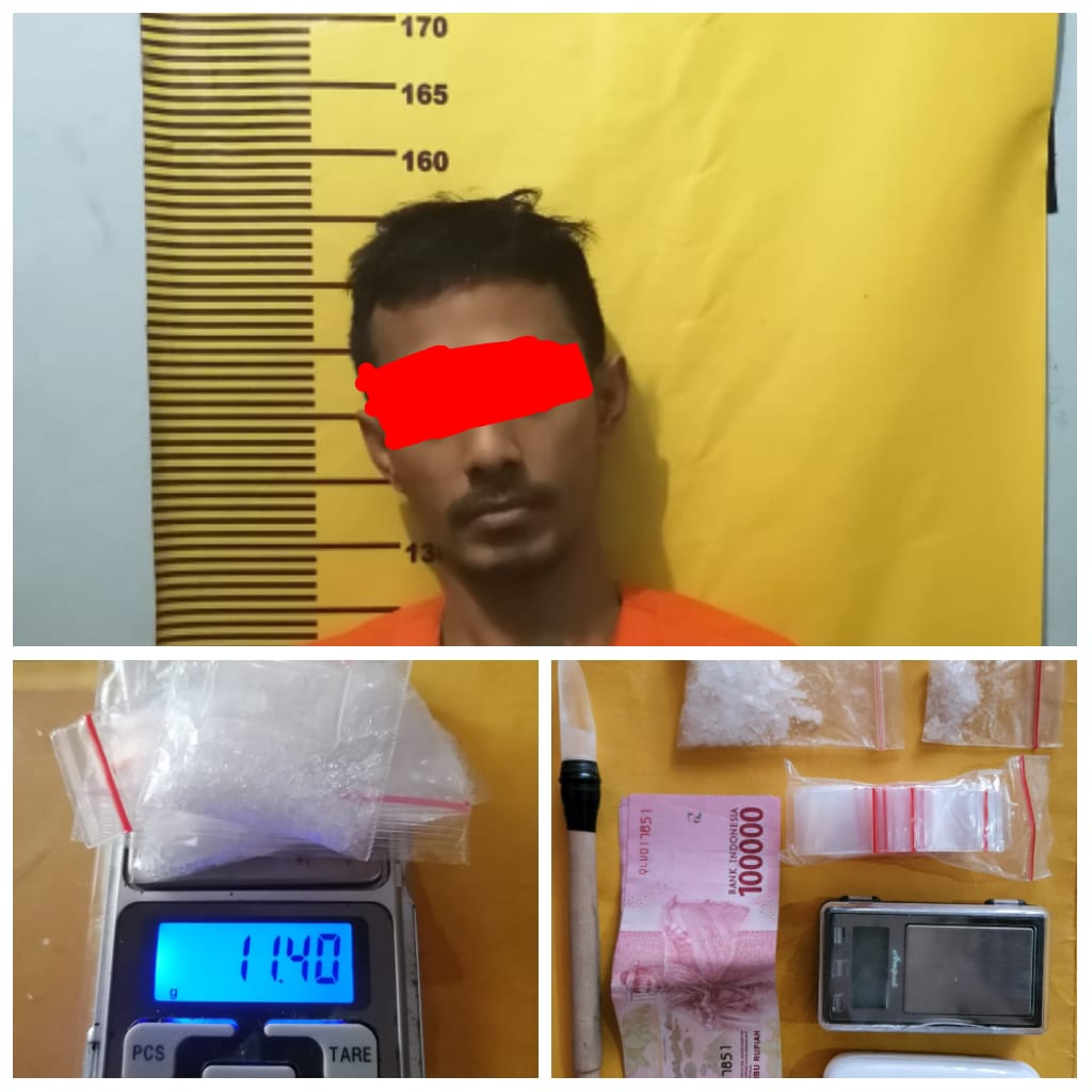 Satres Narkoba Polres Bengkalis Bekuk Seorang Pria Berperan Sebagai Bandar Sabu