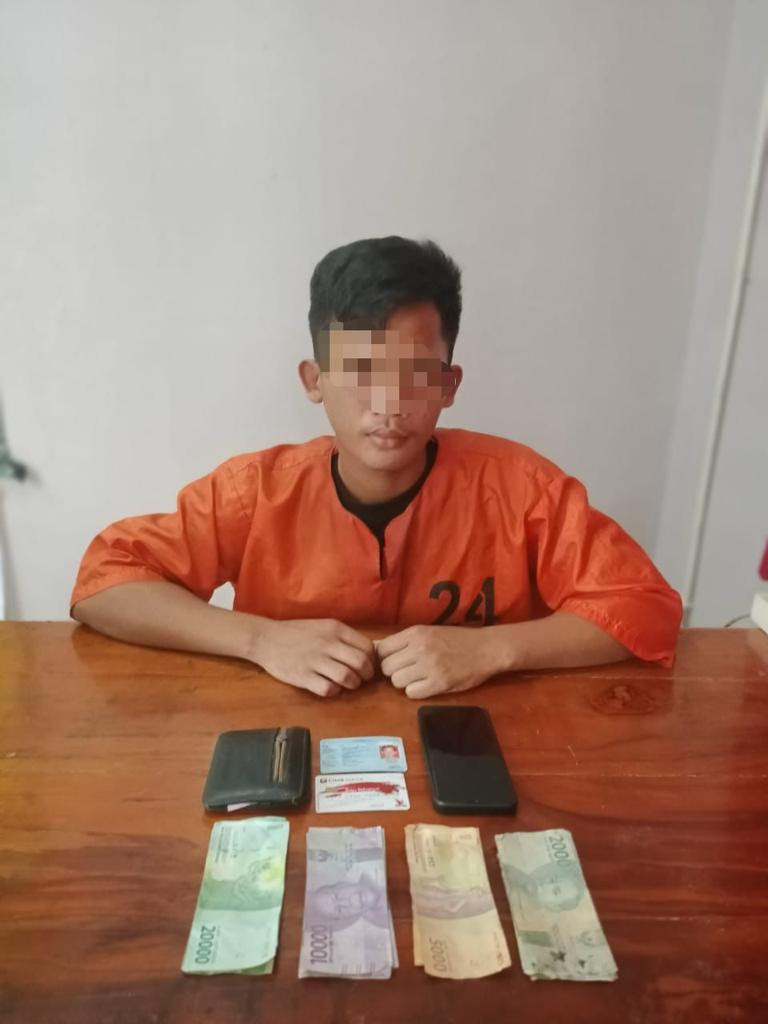 Team Opsnal Reskrim Polsek Mandau Bekuk Seorang Pria Agen Judi Online Togel