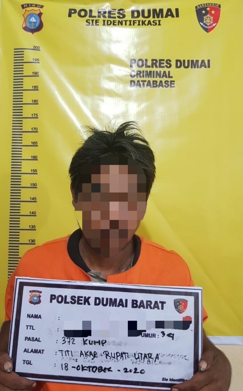 Pelaku Penggelapan Ranmor Berhasil Dibekuk Polsek Dumai Barat