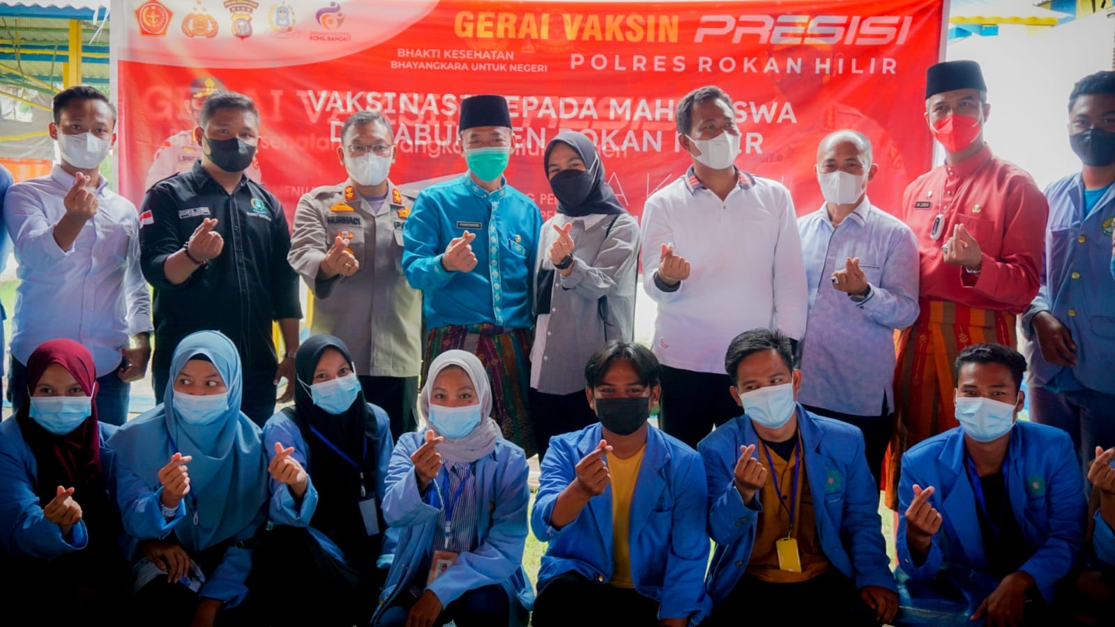 Milenial Rokan Hilir, Mahasiswa dan Polres Gelar Vaksinasi