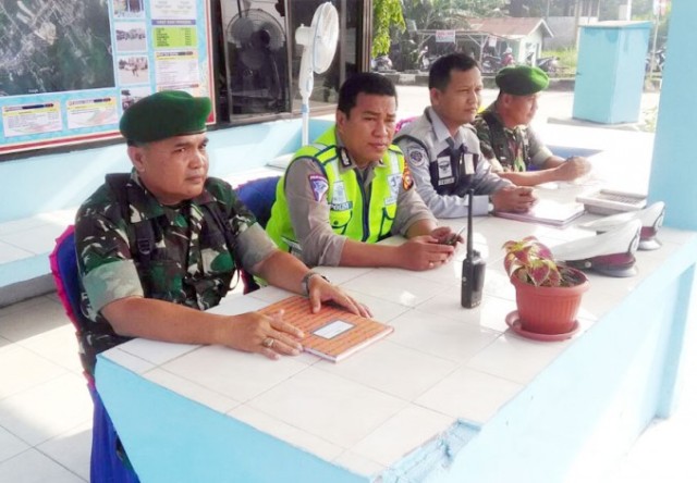 Lakukan Pengamanan Arus Mudik di Dumai, TNI dan Polisi Bersinergi