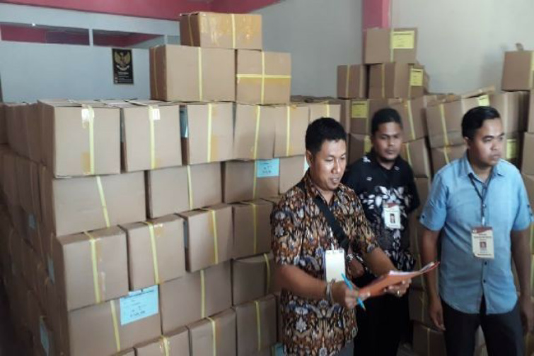 Surat Suara Pemilu 2019 Sudah Diterima KPU Pelalawan