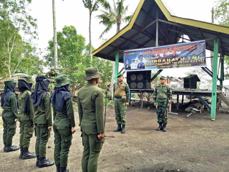 Joy Sailing dan Outbon Meriahkan HUT ke-73 TNI di Pantai Purnama Dumai