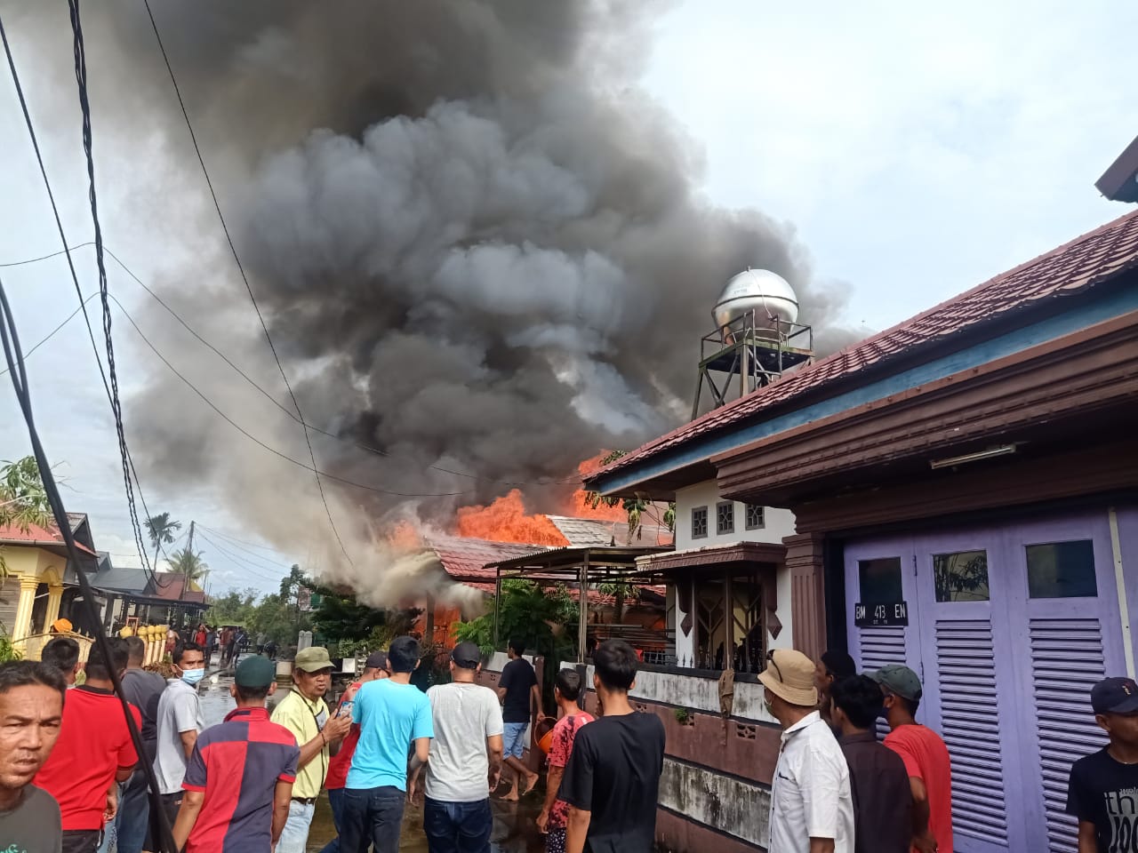 Tiga Unit Rumah Di Bagansiapiapi Ludes Terbakar