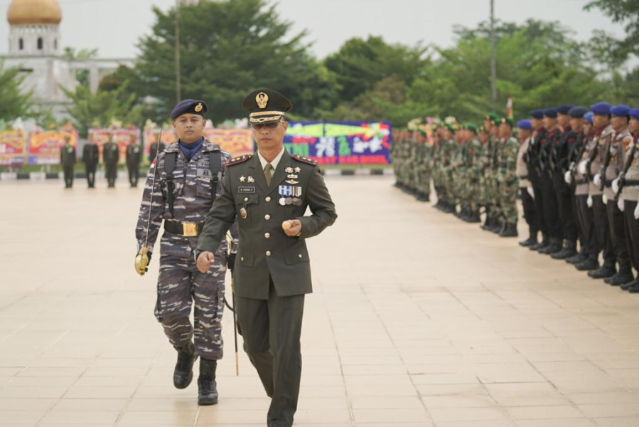 Kodim 0321/Rokan Hilir Gelar Upacara Peringatan HUT TNI ke-78. Ini Amanat Panglima TNI