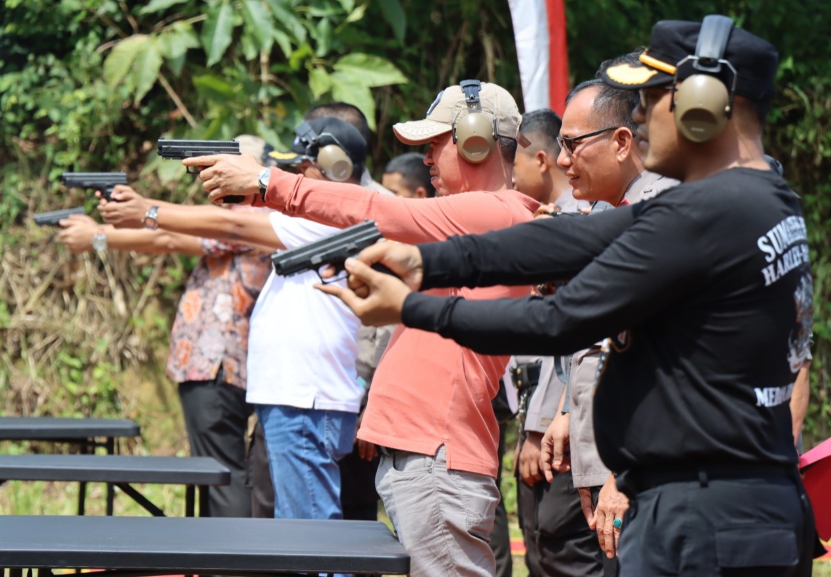 Lomba Tembak Polres Rohil Pada HUT Bahayangkara Ke- 76