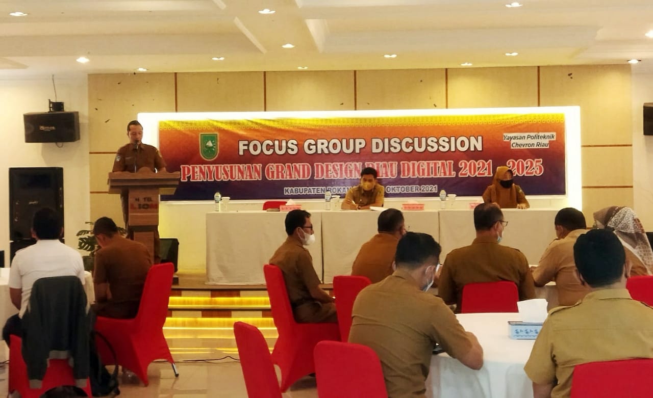 Diskominfotik Rohil Gelar FGD Penyusunan Grand Design Riau Digital 2021-2025