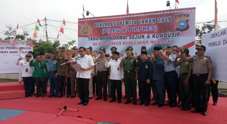 Pemda Meranti dan Masyarakat Deklarasi Pemilu Damai 2019