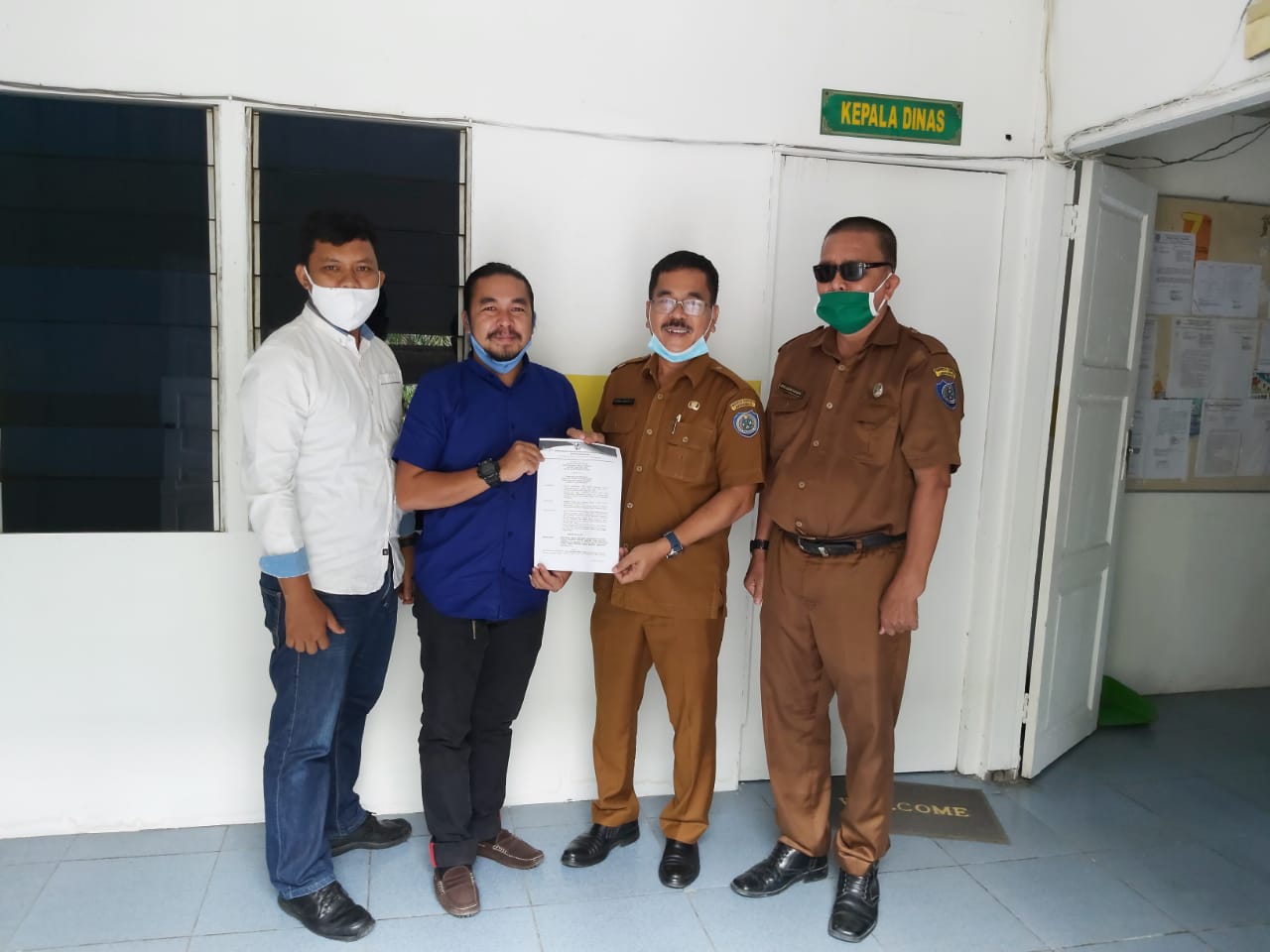 Pengurus Carateker KNPI Serahkan SK ke Dispora Labuhanbatu