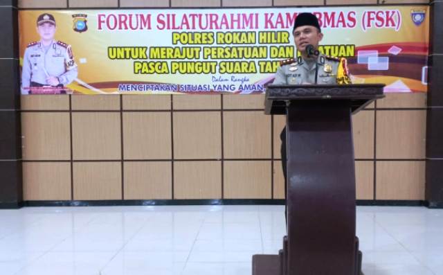 Polres Rohil Gelar Silaturahmi Usai Pelaksaan Pemilu Serentak