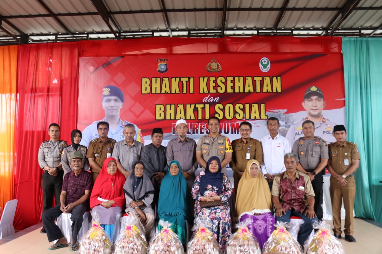 Polres Dumai Gelar Bhakti Sosial dan Bhakti Kesehatan