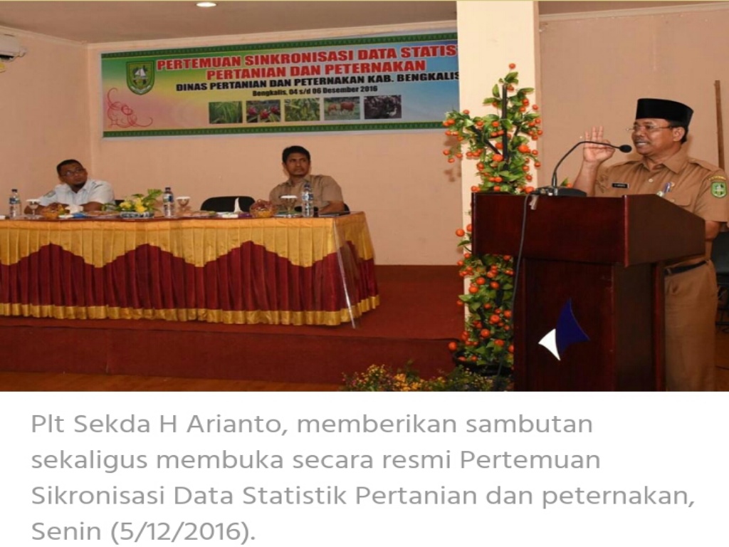 Plt Sekda Buka Kegiatan Sikronisasi Data Statistik Pertanian dan Peternakan
