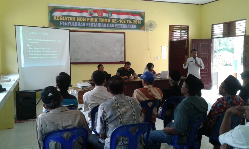 Satgas TMMD bekerjasama dengan DKPP Kota Dumai beri Penyuuluhan Pertanian dan Peternakan