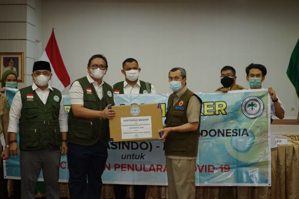 Gubri Terima Bantuan 50 Ribu Masker