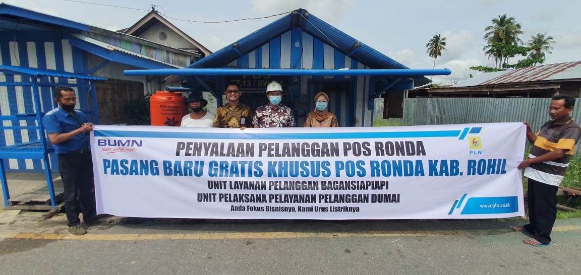 PLN ULP Bagansiapiapi Programkan Listrik Gratis untuk Pos Ronda di Rohil