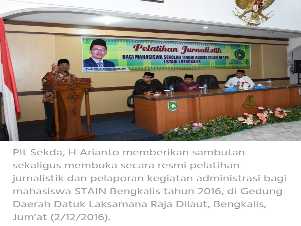 Plt Sekda Buka Pelatihan Jurnalistik
