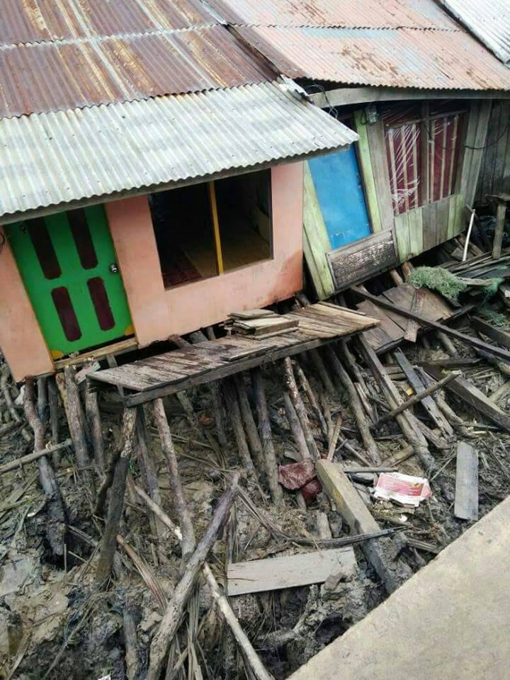 Pemukiman Warga Tanah Merah Inhil Dilanda Musibah Longsor