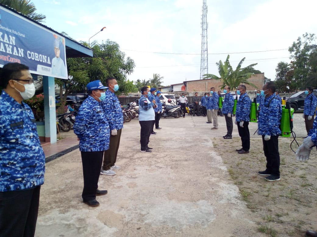 Wabah Covid-19, Partai Demokrat Kota Dumai Gelar Aksi Peduli