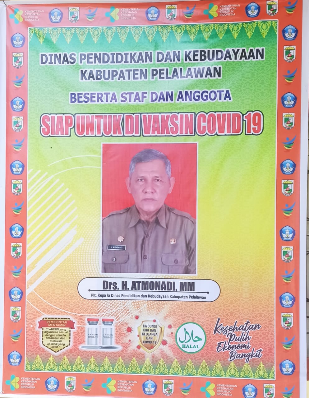 Ratusan ASN dan Honorer Disdikbud Pelalawan Divaksinasi Covid-19