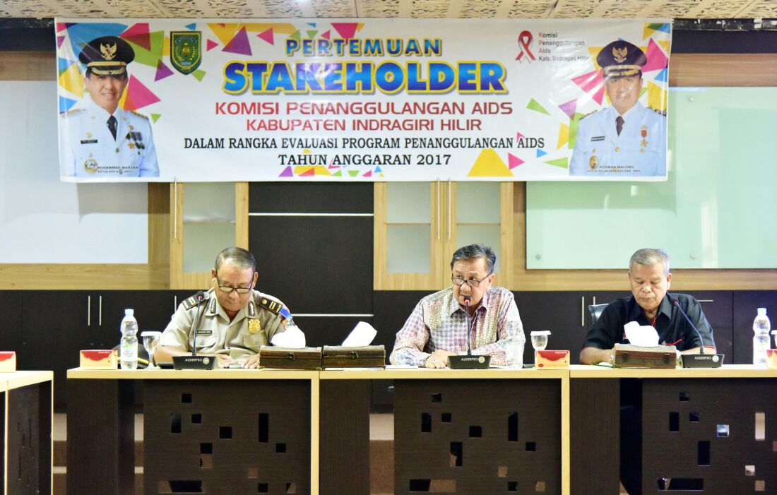 KPA Inhil Evaluasi Program Penanggulangan Aids Bersama Stakeholder