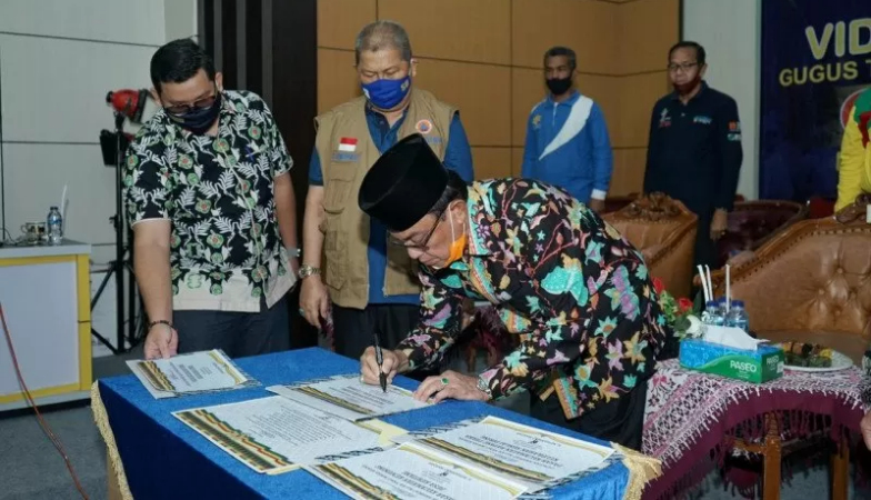Disdagtri Inhil Gelar Peresmian 4 Pasar Kecamatan Secara Virtual