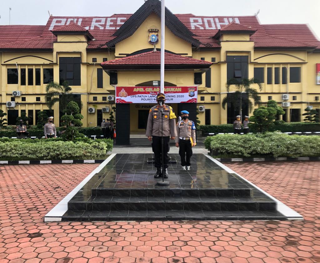 Polres Rohil Gelar Apel Operasi Patuh Lancang Kuning 2020