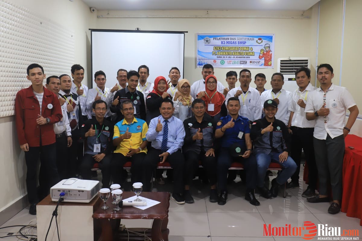 Perdana di Dumai, 15 Peserta Ikuti Pelatihan dan Sertifikasi K3 Migas BNSP