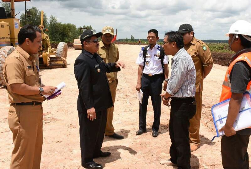 Bupati Amril Tinjau Jalan MY Duri-Pakning di Desa Temiang