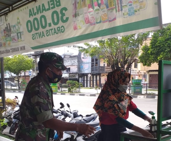 Serma RP Sianipar Menghimbau Kepada Masyarakat Untuk Taat Prokes dan Jalankan 3 M